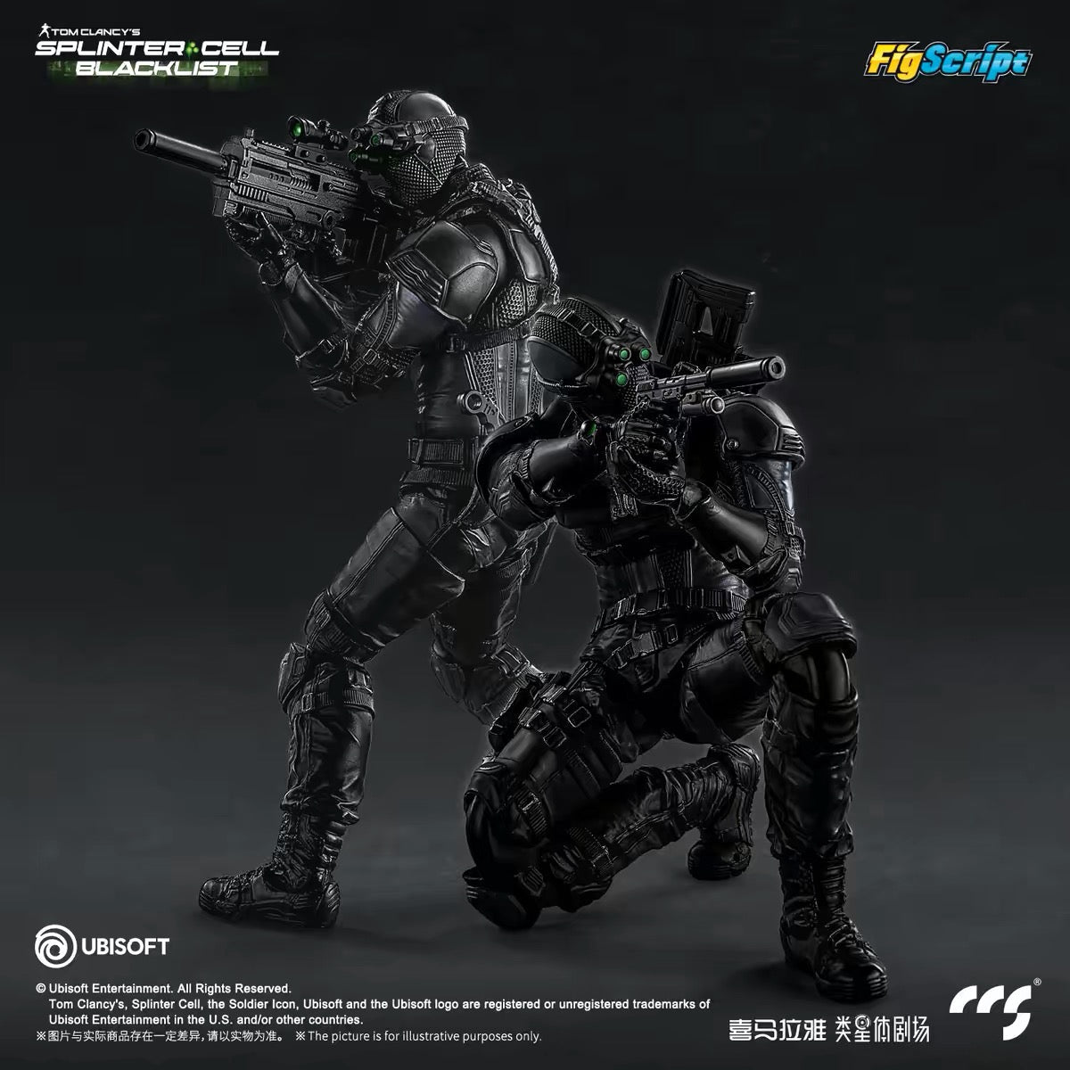 Pre - Order!!! Splinter Cell: Blacklist FigScript Sam Fisher 1/12 Scale Action Figure - Inaboxstore