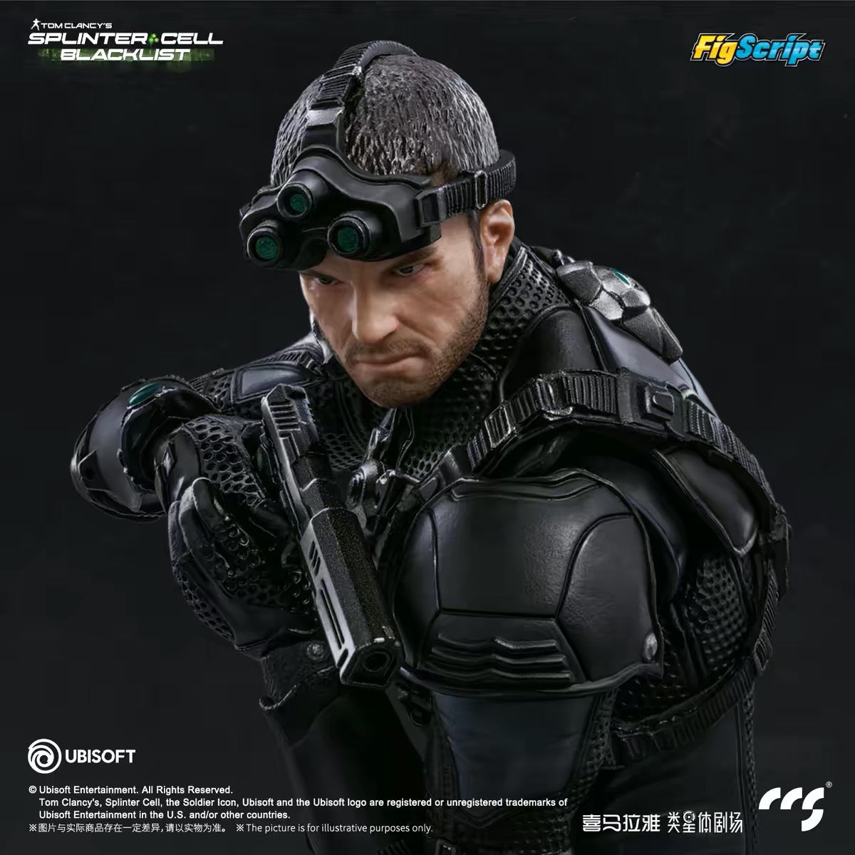 Pre - Order!!! Splinter Cell: Blacklist FigScript Sam Fisher 1/12 Scale Action Figure - Inaboxstore