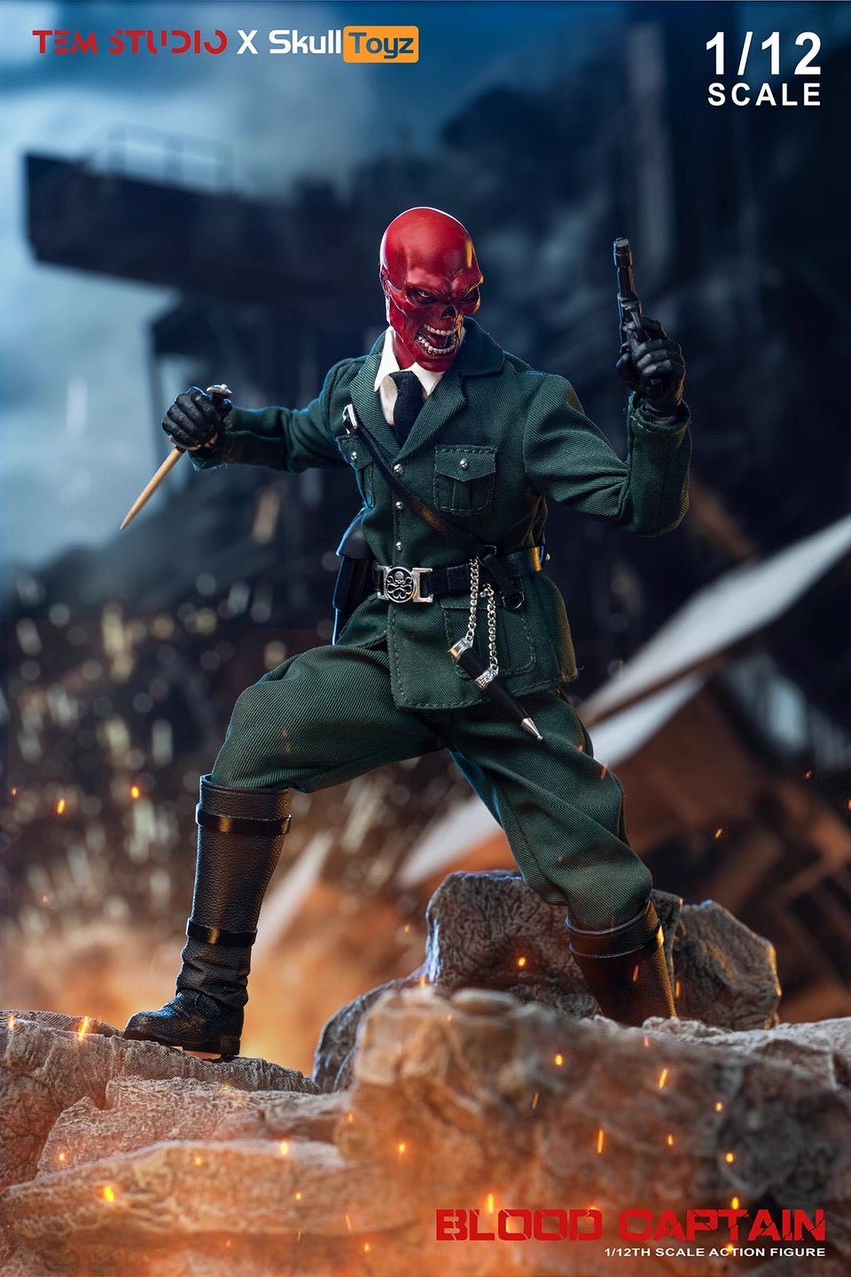Pre-Order!! TEM Studio x Skull Toyz Blood Captain Action Figure 1/12 - Inaboxstore