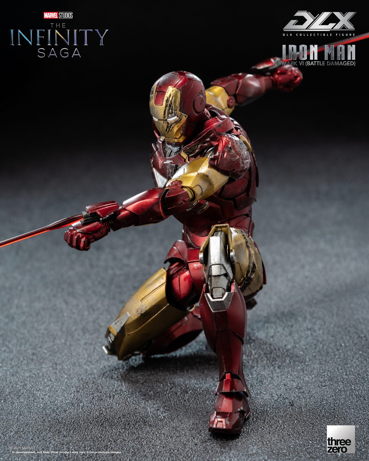 (Pre - Order) Three Zero Marvel Studios: The Infinity Saga DLX Iron Man Mark 6 (Battle Damaged) - Inaboxstore