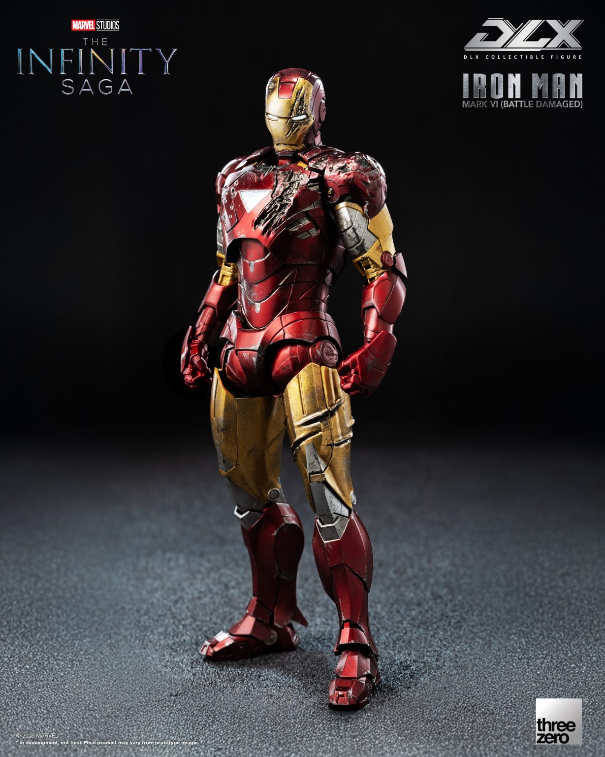 (Pre - Order) Three Zero Marvel Studios: The Infinity Saga DLX Iron Man Mark 6 (Battle Damaged) - Inaboxstore