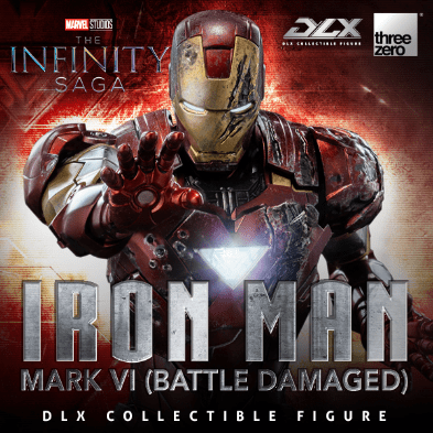 (Pre - Order) Three Zero Marvel Studios: The Infinity Saga DLX Iron Man Mark 6 (Battle Damaged) - Inaboxstore