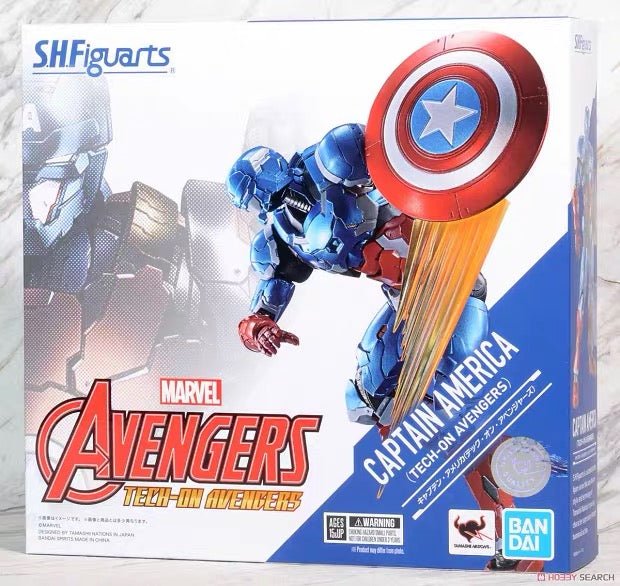 S.H.Figuarts Tech - ON Avengers: Captain America Action Figure - Inaboxstore
