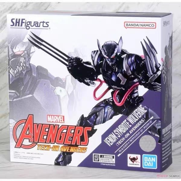 S.H.Figuarts Tech - ON Avengers: Venom Symbiote Wolverine Action Figure - Inaboxstore
