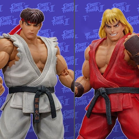 Ultra Street Fighter II: The Final Challengers Ryu and Ken 1/12 Scale Action Figure Exclusive Two - Pack - Inaboxstore