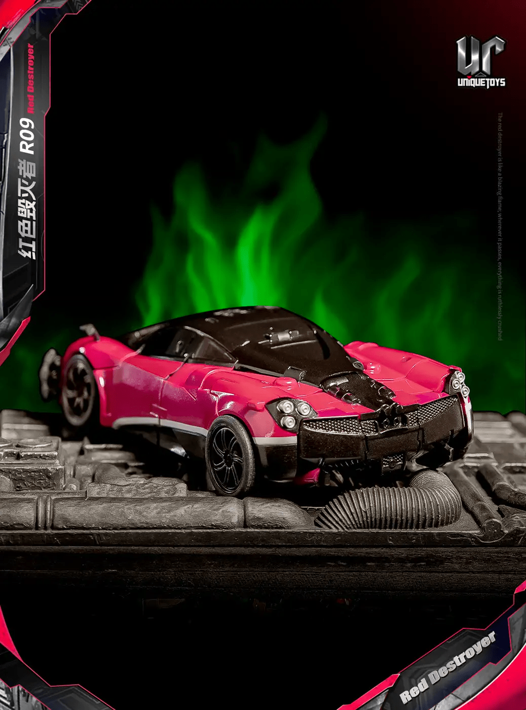 UNIQUE TOYS UT R - 09 RED DESTROYER - Stinger Transformers - Inaboxstore