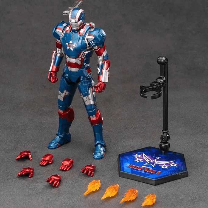 ZD Toys Iron Patriot 1/10 Scale Figure NON LED - Inaboxstore